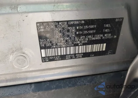 2021 Toyota Rav4 Prime Xse from USA, damaged, VIN JTMFB3FV3MD050320